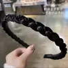 Diadema con Diseño de Corona Alta para Hacer que el Rostro Parezca Más Pequeño, Lujo Ligero, Antideslizante, Tejido, Patrón de Cuadros y Lunares, Sensación de Alta Gama para Adultos y Mujeres Jóvenes