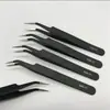 Pinzas de Acero Inoxidable Pinzas Puntiagudas Antiestáticas Hechas a Mano Manual de Bricolaje Clip para Uñas Herramientas de Desmontaje y Reparación Venta al por Mayor