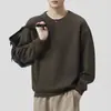 Sudadera Unisex Anyang con Cremallera Media y Cuello Redondo, Textura de Sarga 3D, Estilo 'Old Money', Cuello Henley, Novedad Otoño 2026