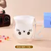 Taza de Agua Creativa de Gato de Dibujos Animados para Uso en Casa, Taza de Café para Desayuno, Taza de Leche Aislada Resistente a Altas Temperaturas, Taza de Vidrio de Doble Pared