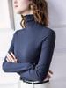 Camisa de base de lijado grueso nueva de otoño e invierno con top de cuello alto sencillo