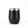 Taza de Huevo Transfronteriza Mini 12 oz Cáscara de Huevo Acero Inoxidable 304 Doble Capa Vacío Taza de Huevo Color Sólido Simple Forma de U Taza de Barriga Grande