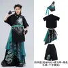 Roupas Infantis da Moda para Street Dance Estilo Chinês Hip Hop Jovem Performance de Dança Tendência Nacional Meninos e Meninas Fantasias de Performance Hip Hop Modernas