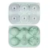 Molde de Bola de Hielo Rosa Bandeja de Hielo de Diamante para Whisky Cubitera Caja Doméstica para Hacer Hielo Congelación Rápida Silicona Forma Esférica