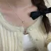 Collar de plata esterlina S925 Onihan Jade piedra azul Zhigen para mujer Diseño de nicho de lujo ligero Cadena para clavícula que combina con todo Moda