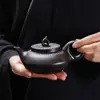 Cuchillo de Cerámica Morada Hecho a Mano de Maestro Bombilla de Loto Tetera de una Sola Pieza Hogar Oficina Olla Antigua Regalo Juego de Té Kung Fu de Gama Alta