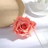 Cabeça de flor rosa diamante com borda ondulada artificial de 10cm para comércio exterior, bolas de flores transfronteiriças, materiais florais, arranjos florais, flores artificiais de casamento
