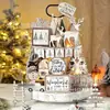 Producto Nuevo Transfronterizo 20 Piezas Bandeja Navideña de Capas Pan de Jengibre Navidad Granja de Invierno Árbol de Navidad Enano Alce Nieve