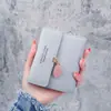 Nova Carteira Feminina Curta Estilo Coreano Carteira Pequena de Estudante Três Dobras Multifuncional Grande Capacidade Porta-Moedas Bolsa para Cartões