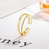Anillo Abierto Minimalista de Doble Capa con Diseño de Panal de Abeja de Circonita, Anillo Ajustable de Moda para Mujer, Estilo Coreano y Japonés, Fresco y Discreto