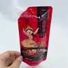 Bolsa de Embalaje Personalizada de 125g Grado Alimenticio, Bolsa Auto-Soportante con Boquilla, Empaque para Líquidos de Aceite Rojo para Salsas, Bolsa para Salsas Espesada de Forma Especial