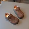 Sapatos Birkenstock Infantis Sapatos da Moda 2025 Primavera Novo Sapatos de Couro Infantil Meninos e Meninas Bebê Solado Macio Sapatos de Feijão