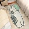 Fábrica de alfombras de cachemir con diseño de gato, venta al por mayor, para sala de estar, dormitorio, alfombra lavable a máquina, linda alfombra de dibujos animados para ventana salediza, manta para mesita de noche