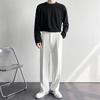 Pantalones de pierna recta para hombre, holgados, estilo coreano, casual, blancos, de pierna ancha, para primavera y otoño, celebridad de internet de Corea del Sur
