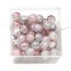 Cuentas de palomitas de maíz de vidrio de 10 mm, redondas, trituradas internamente, vintage, hechas a mano, para joyería, con grietas de hielo, dispersas.