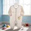Verão Novo Bebê Fino Um Lado Algodão Boneless Bebê Verão Escalada Terno para Recém-nascido