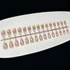 Uñas Postizas de Moda Estilo Europeo y Americano en Degradado Rosa Nude, Uñas Ojo de Gato Hielo-Transparente, Tiras para Manicura Francesa Suave Iluminadora