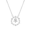 Colgante de corona de plata S999, collar de plata esterlina de cinco puntas, combinable con todo, diseño de nicho para mujer, estilo lujoso y ligero, cadena para el cuello.
