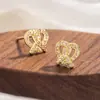 Brincos de Tarraxa com Zircônia Totalmente Cravejados, Modelo Novo 2026, para Mulheres, Luxo Leve, High-End, Joias de Orelha Elegantes e Requintadas