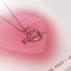 Cupido Amor Diamante Rosa Collar Mujeres Lujo Ligero Nicho Ins Perforador de Diamante Cadena para Clavícula Regalo Tanabata Tendencia