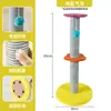 Rascador para gatos hecho de sisal, duradero y que no suelta pelusa, juguete para gatos para entretenimiento propio y alivio del aburrimiento, estructura vertical para trepar gatos con tabla rascadora integrada
