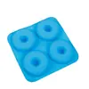 Forma de Donut com Quatro Furos Ferramentas para Assar no Forno Ferramentas DIY Seis Formas de Bolo de Silicone Spot Venda por Atacado