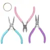 Juego de tres piezas a color de 4.5 pulgadas con accesorios alicates de acero al carbono alicates de punta redonda alicates de punta fina alicates de punta oblicua pinzas