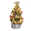 Criptografia de desktop árvore de Natal Dourado vermelho não solta pó Natal mini pacote decoração de recepção diy pequena decoração
