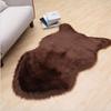 Alfombra con Forma de Lana Sintética Engrosada Transfronteriza, Felpa Larga para Dormitorio y Sala de Estar, Sofá, Resistente al Frío, Resistente a la Suciedad, Felpudo para Suelo del Hogar junto a la Cama