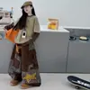Conjunto de Primavera y Otoño para Niñas 2026 Nueva Moda Estilo Americano Top de Manga Larga con Estampado de Letras y Pantalones con Estampado de Leopardo Conjunto de Dos Piezas Moderno