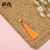 Exquisitas cuentas borlas pequeñas con sombrero borlas colgantes pequeñas nudo chino bolsas Hanfu marcapáginas accesorios venta directa de fábrica al por mayor