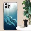 Funda para teléfono de delfín ángel sonriente para iPhone15 comercio exterior agua de mar