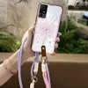 Adecuado para Funda de Teléfono Móvil Tcl Pareja Colgante para Cuello Textura Correa Juvenil Resistente al Polvo Bolso de Mano Correa de Muñeca Linda Borde Completo Refrigeración