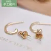 Accesorios DIY Divididos Plata de Ley S925 Pendientes de Perla Gancho para Oreja Bolsillo Vacío Accesorios Pendientes Plata Barroca Bolsillo Mujer