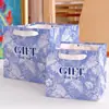 Día de la Mujer, Bolsa de Regalo Día de la Diosa, Bolsa de Papel tipo Bandolera Cuadrada, Bolsa para Snacks de Regalo, Ver Flores, Feliz Suerte