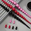 Colar Pérola Elegante Retro Coreano Corrente de Clavícula Cruzada Feminina Acessórios para Vestido de Noiva Conjunto de Colar e Brincos