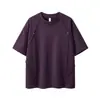 2026 Verão Novo Estilo Tridimensional Plissado Rebite Design Respirável Fresco Confortável Solto Casual Unissex Camisa de Manga Curta