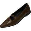 Zapatos marrones puntiagudos para mujer, primavera y otoño 2024, nuevos zapatos de mujer Joker de tacón bajo, sin cordones, suaves y planos.
