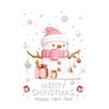 Muñeco de Nieve Navideño Transfronterizo Nuevas Decoraciones Navideñas Pegatinas Electrostáticas Rejillas para Ventanas Diseño de Escena Pegatinas para Puertas de Vidrio Nuevo Estilo