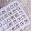 Broca de unha Internet Celebridade Explosiva Diamante Jóias Cor Mágica AB Liga Diamante Luz Luxo Super Flash Gota D'água Broca Quadrada Decoração de Unhas