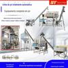 Misturador horizontal de pó químico, linha de produção de pesagem e dosagem, misturador de correia espiral, equipamento completo para pó seco totalmente automático