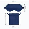 Set de dos piezas de bolsa de almacenamiento para antifaz de seda transfronterizo, para dormir, portátil, para sombrear los ojos, se puede añadir logotipo