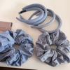 Goma de pelo a rayas estilo universitario coreano, Diadema a cuadros, Goma para el pelo, Goma para moño, Accesorio elástico para el pelo, Diadema para el Día del Niño