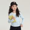 Camiseta Base Manga Longa Infantil Pudding Haru Outono 2025 Nova Camiseta Manga Longa Infantil Falsa Peça Dupla Falsa Peça Dupla