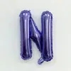 Globos de Película de Aluminio Morados de 16 pulgadas Alfanuméricos 0-9 A-Z Arreglos de Cumpleaños Decoraciones Globos de Papel de Aluminio Venta al por Mayor