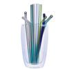Fornecimento Direto do Fabricante Palitos de Vidro Colorido Transparentes Resistentes ao Calor de Alto Borossilicato para Suco Leite Conjunto de Palitos Curvos Mulheres Grávidas