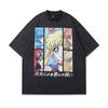 Camiseta retro vintage pesada de algodón puro de marca de moda europea y americana TKPA, camisa base de manga corta lavada vieja para hombres y mujeres