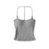 Top Curto Feminino Estilo Sexy Pura Luxúria com Bojo e Alças Removíveis para Verão Americano Slim Fit Doce e Picante