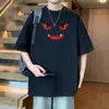 Camiseta de Verano para Hombre de Manga Corta, Marca Nueva de Moda, Manga Media, Holgada y Versátil, Talla Grande Camiseta de Manga Media