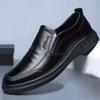 Zapatos de Cuero para Adultos Mayores, Estilo Británico, Transpirables para Todas las Estaciones, Suela Suave, Punta Redonda, Cómodos para Negocios, Zapatos Casuales de Cuero para Hombre